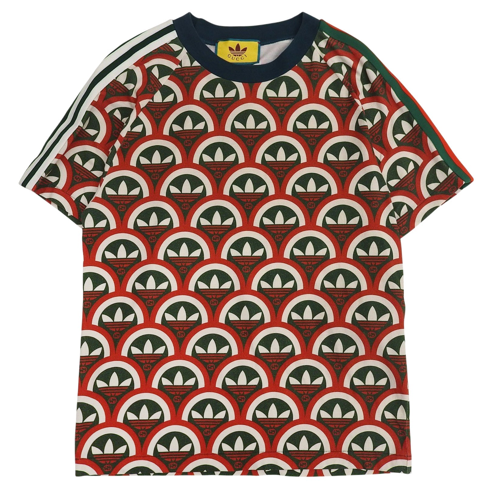 グッチアディダス コットン 半袖Tシャツ