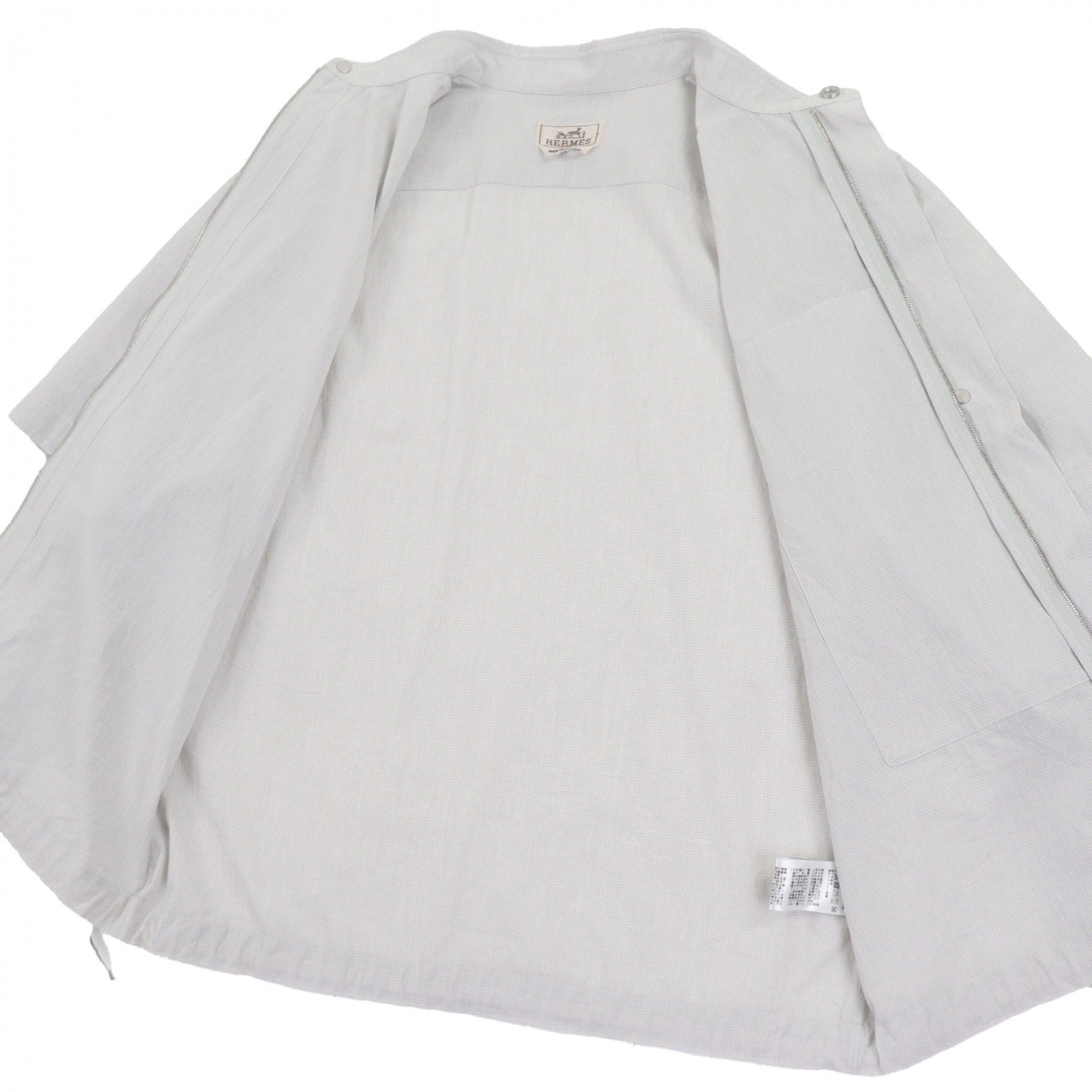 エルメス Mini Vichy コットン長袖シャツ48