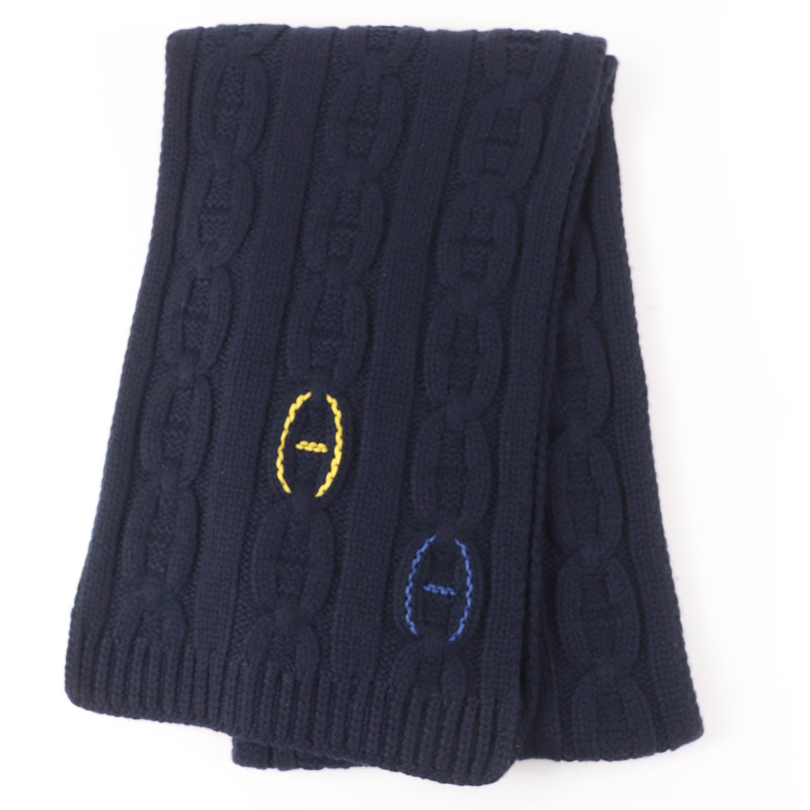 エルメス トリマイヨン シェーヌダンクル カシミヤ レザー マフラー
