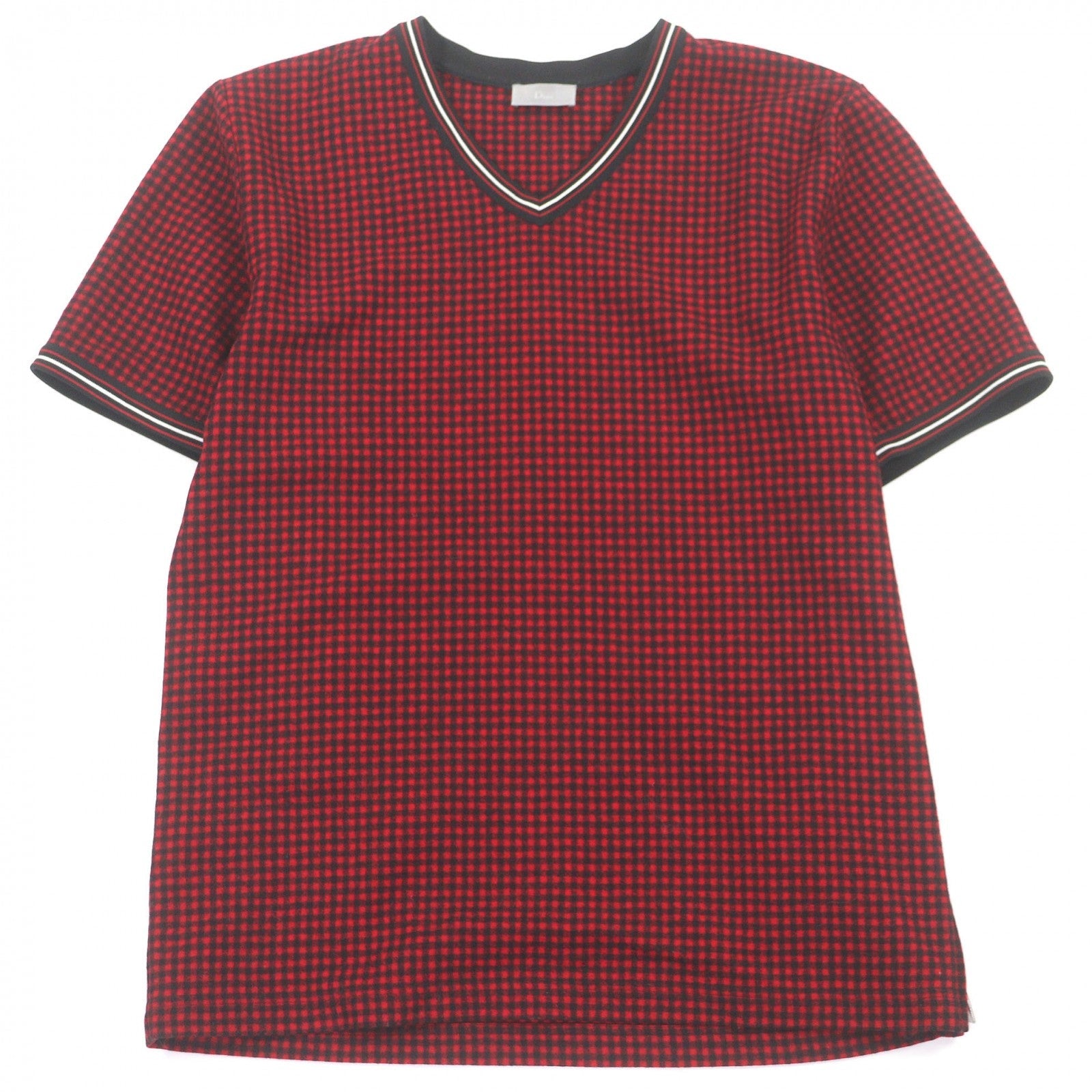 ディオールオム ギンガムチェック ウール Tシャツ