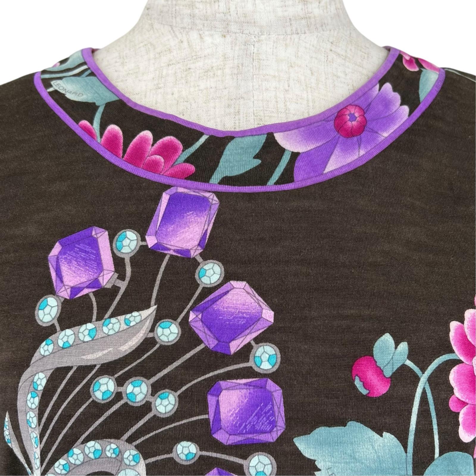 レオナールファッション ウールシルク長袖Tシャツ