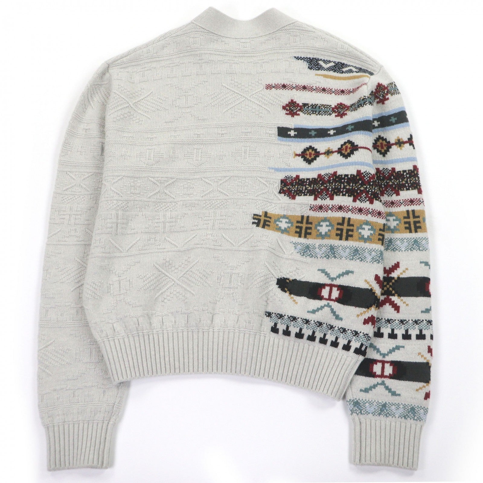 エルメス Chimayo Ortega Pattern ウール カーディガン M