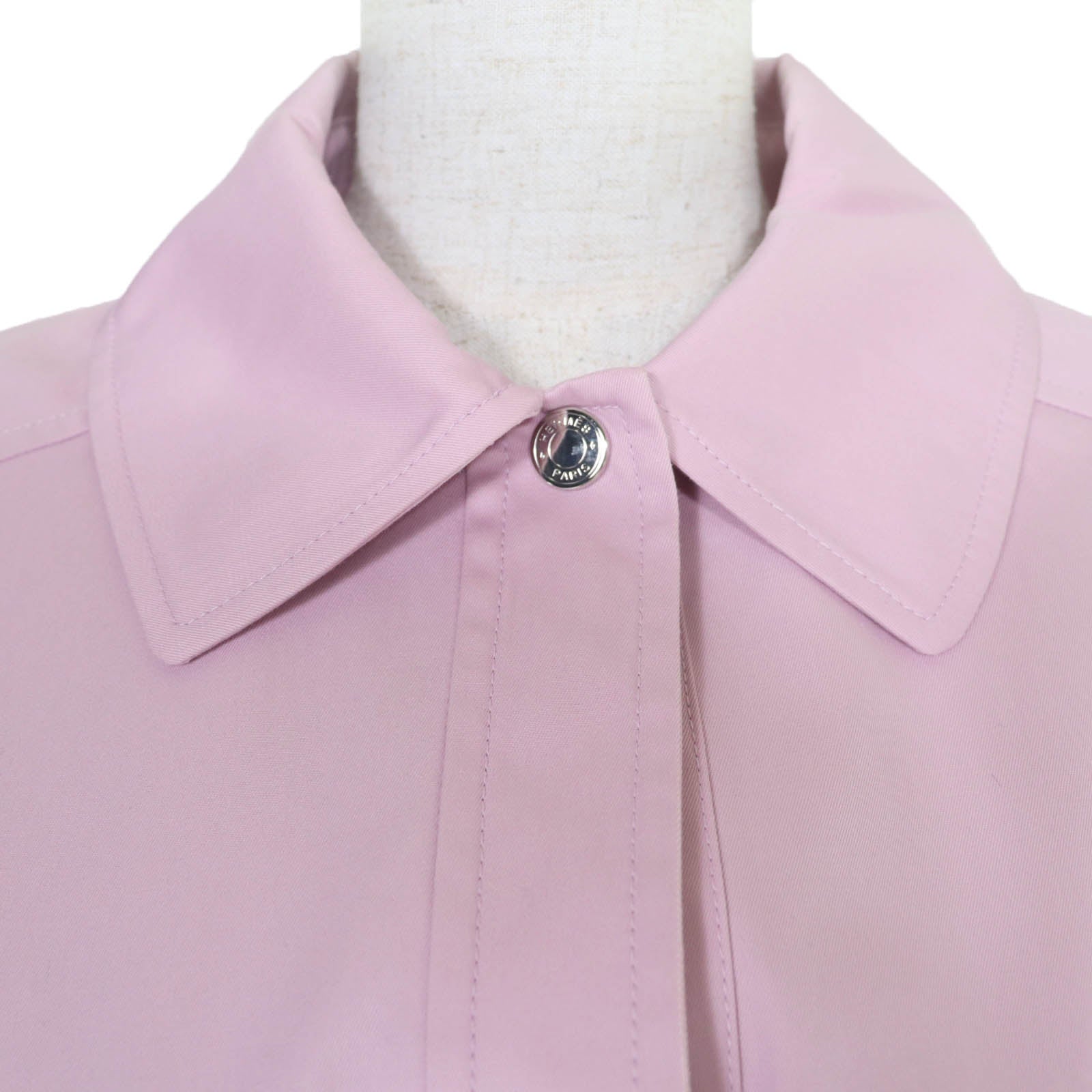 エルメス Serie Button Belt ウールコート38