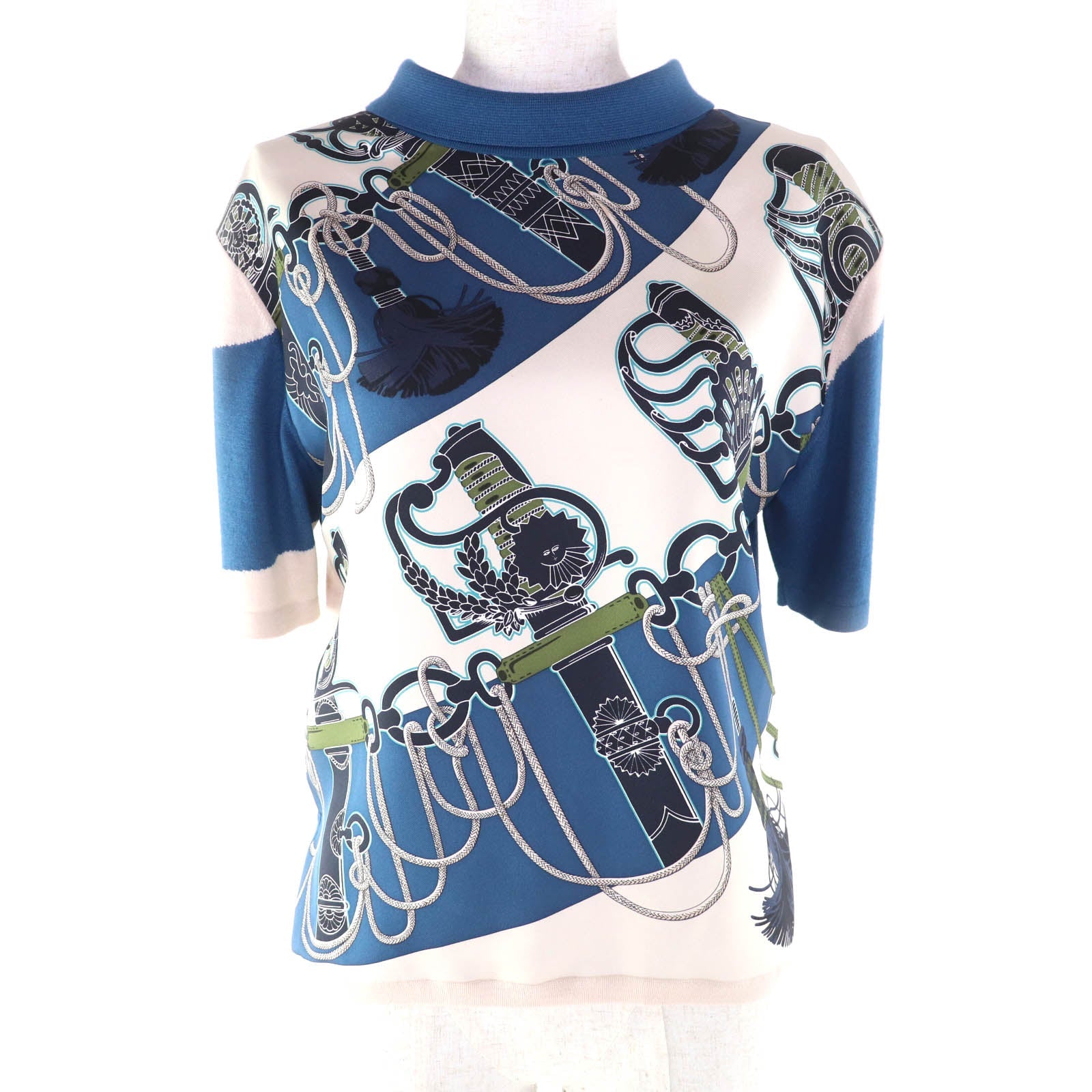 エルメス クリケティスフィネス シルクTシャツ