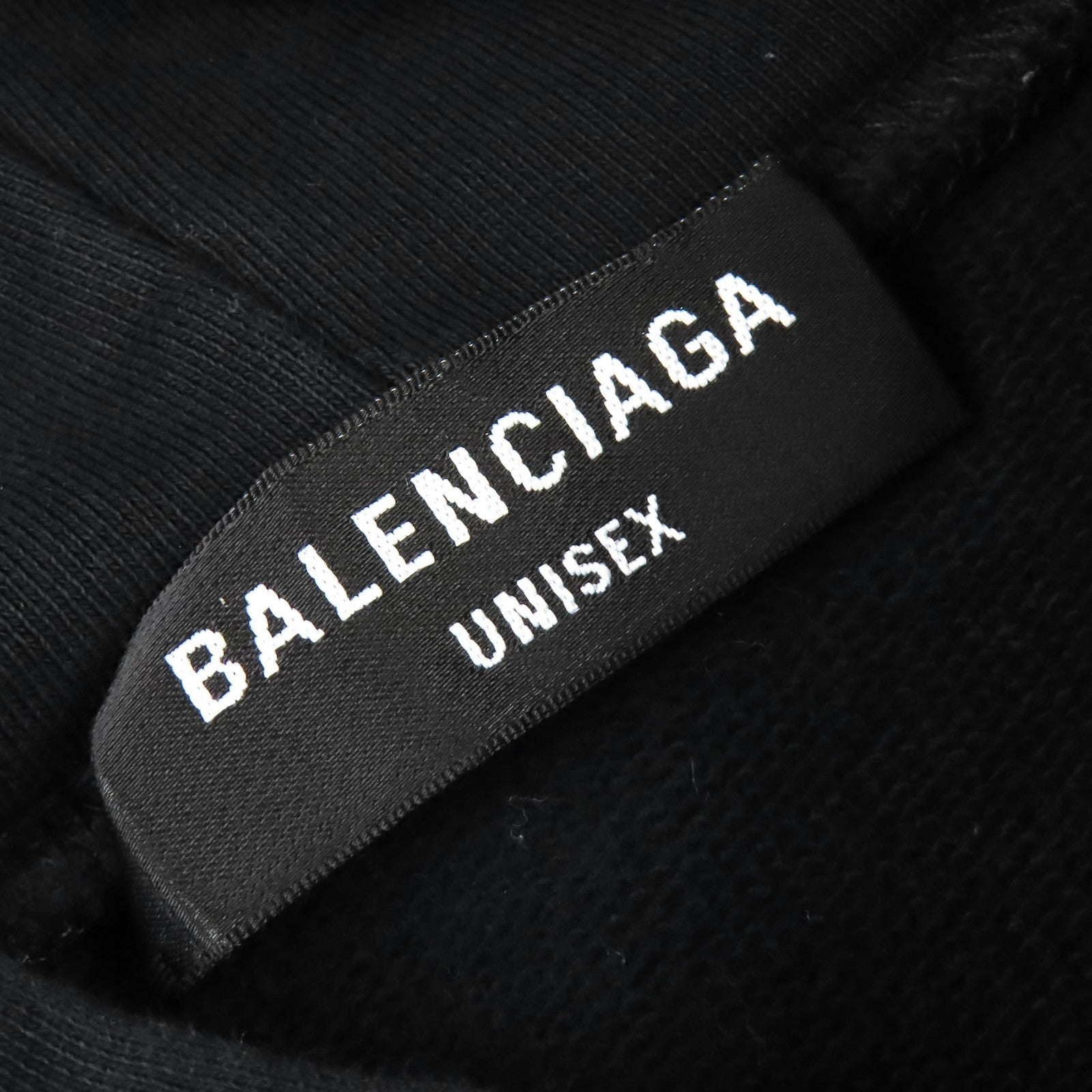 バレンシアガ ディストレストカレッジロゴプリント コットン パーカー