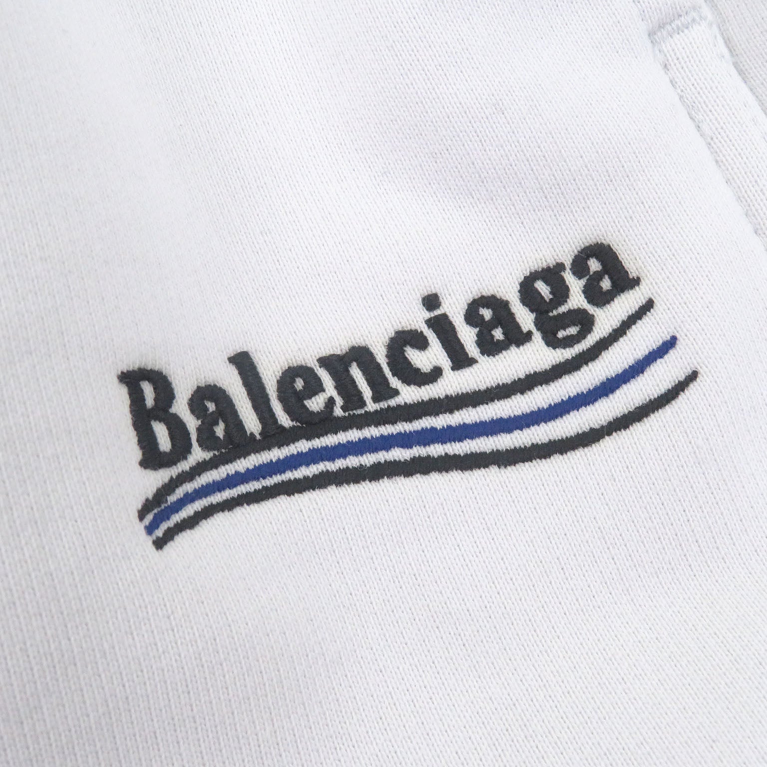 バレンシアガ Campaign logo embroidered コットンショートパンツ