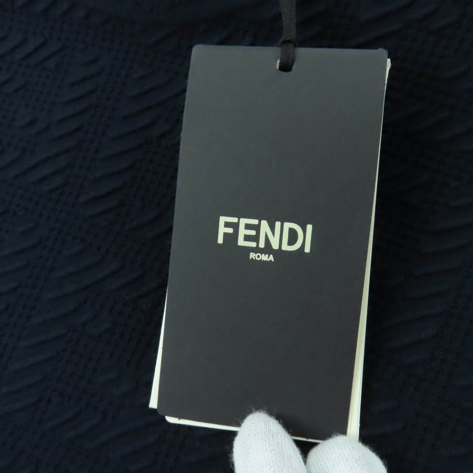 フェンディ ダイアゴナルジャカード ニットワンピース