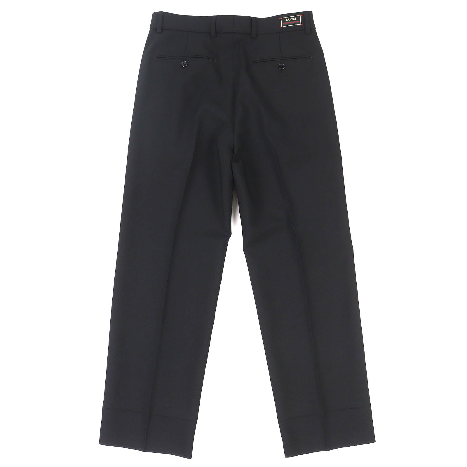グッチ ロゴパッチ ポリエステル パンツ