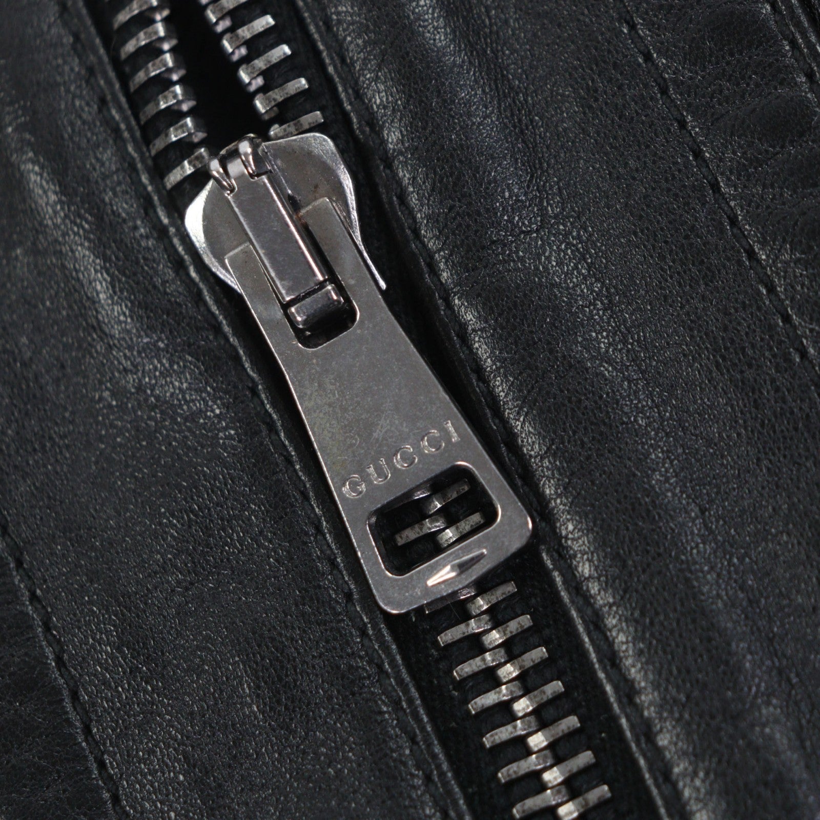 グッチ Shelly Line Web Line Tom Ford レザー ブルゾン