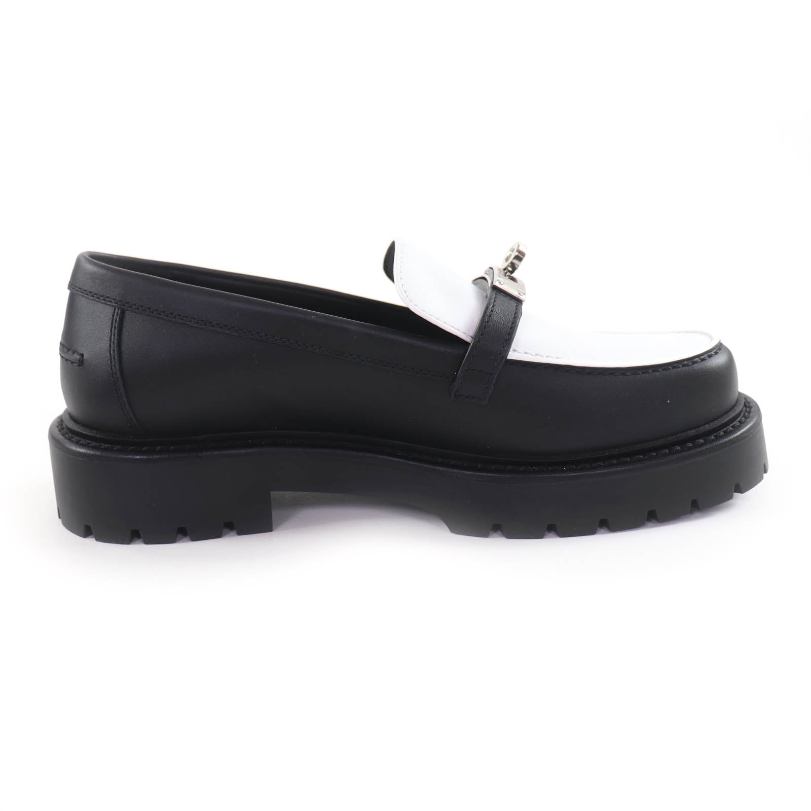 エルメス37.5レザーローファー