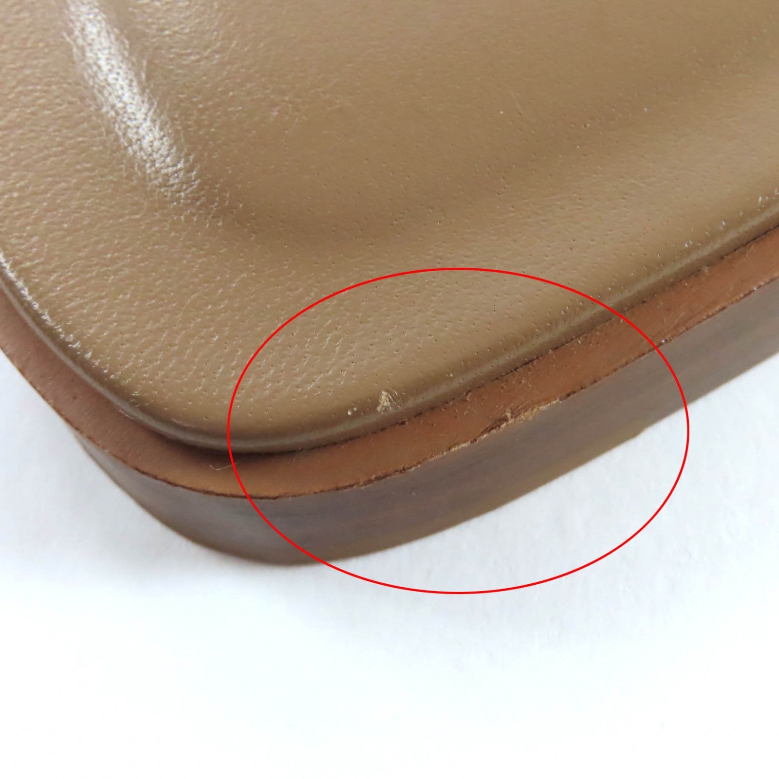 エルメス オランHモチーフ デニム レザー フラットサンダル 36