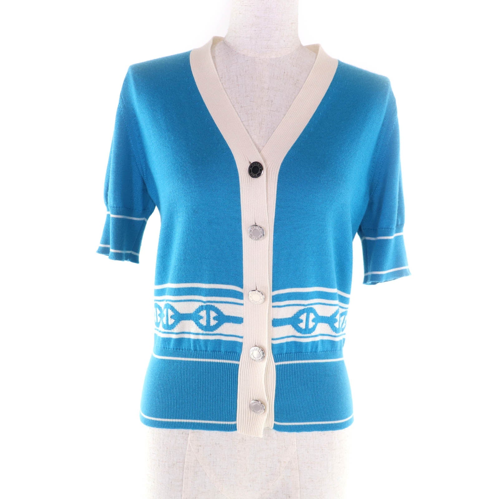 エルメス38カシミヤシルクカーディガン