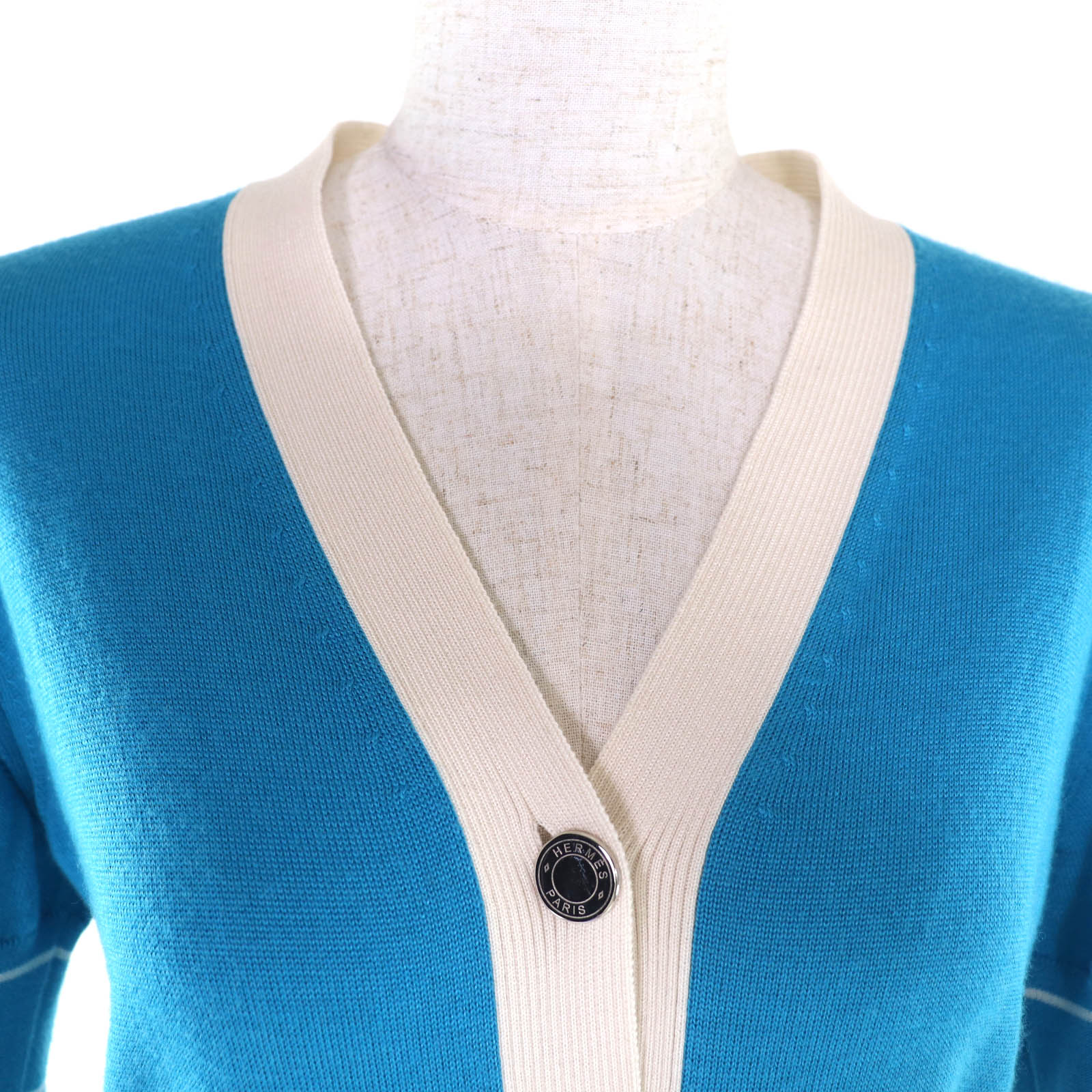 エルメス38カシミヤシルクカーディガン