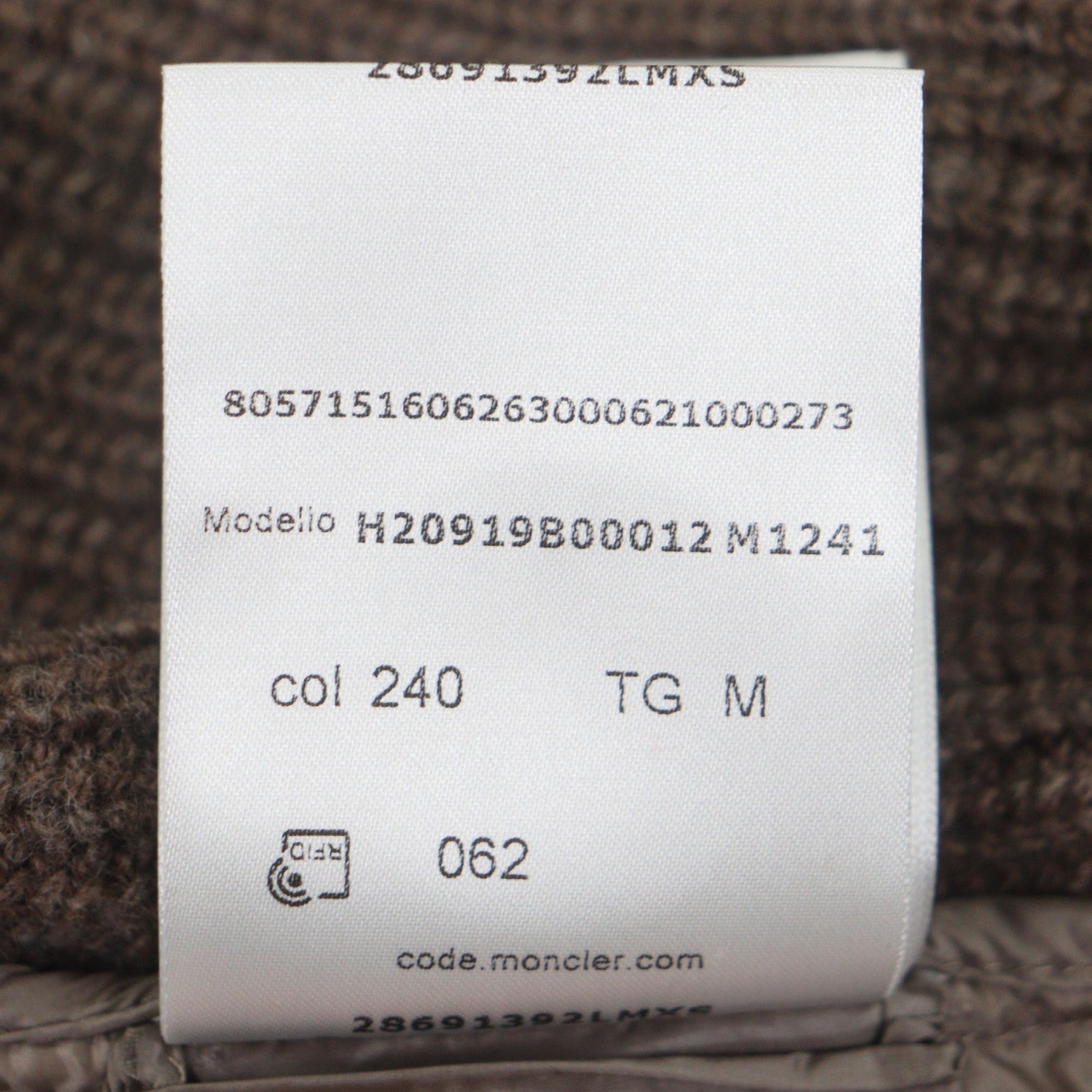 モンクレール コットン ウール ナイロン レザー ダウンジャケット