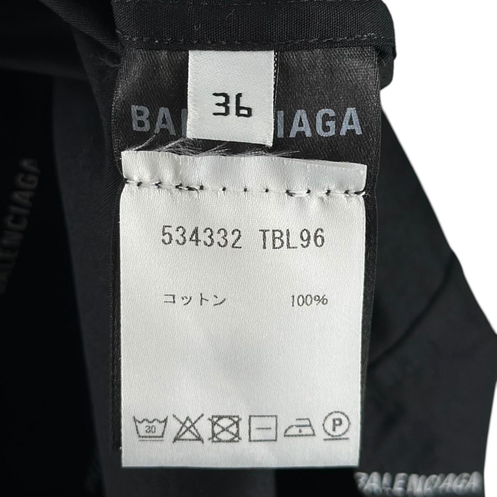 バレンシアガ オールロゴ コットン半袖シャツ