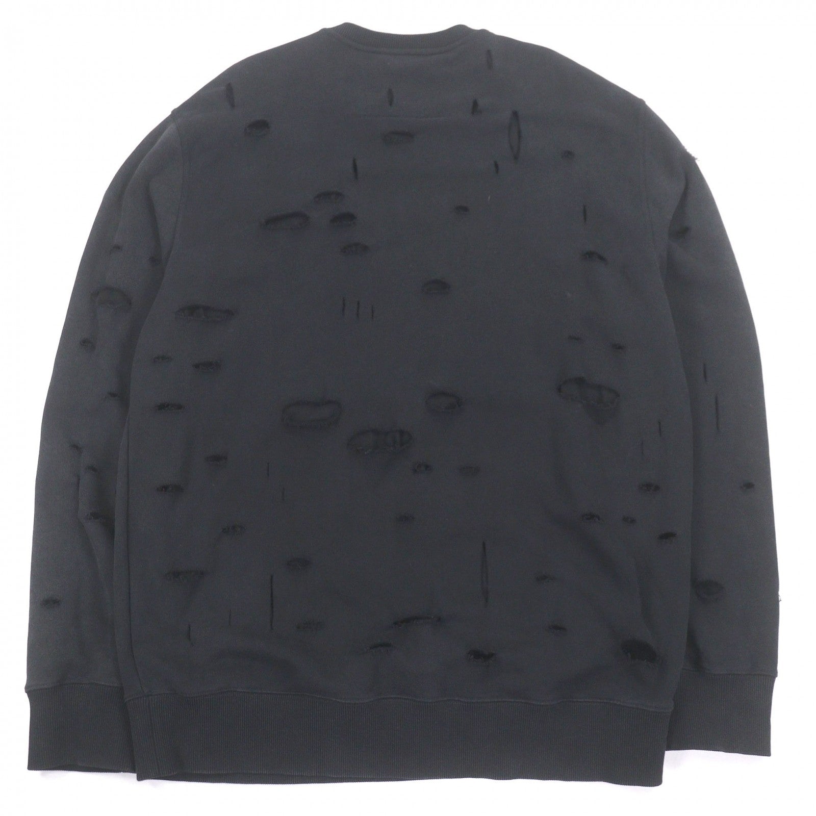 ジバンシィ Destroyed logo print コットン スウェットシャツ