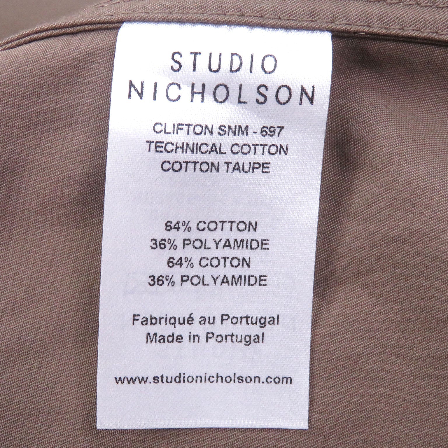 スタジオニコルソン CLIFTON JACKET コットン ポリアミドジャケット