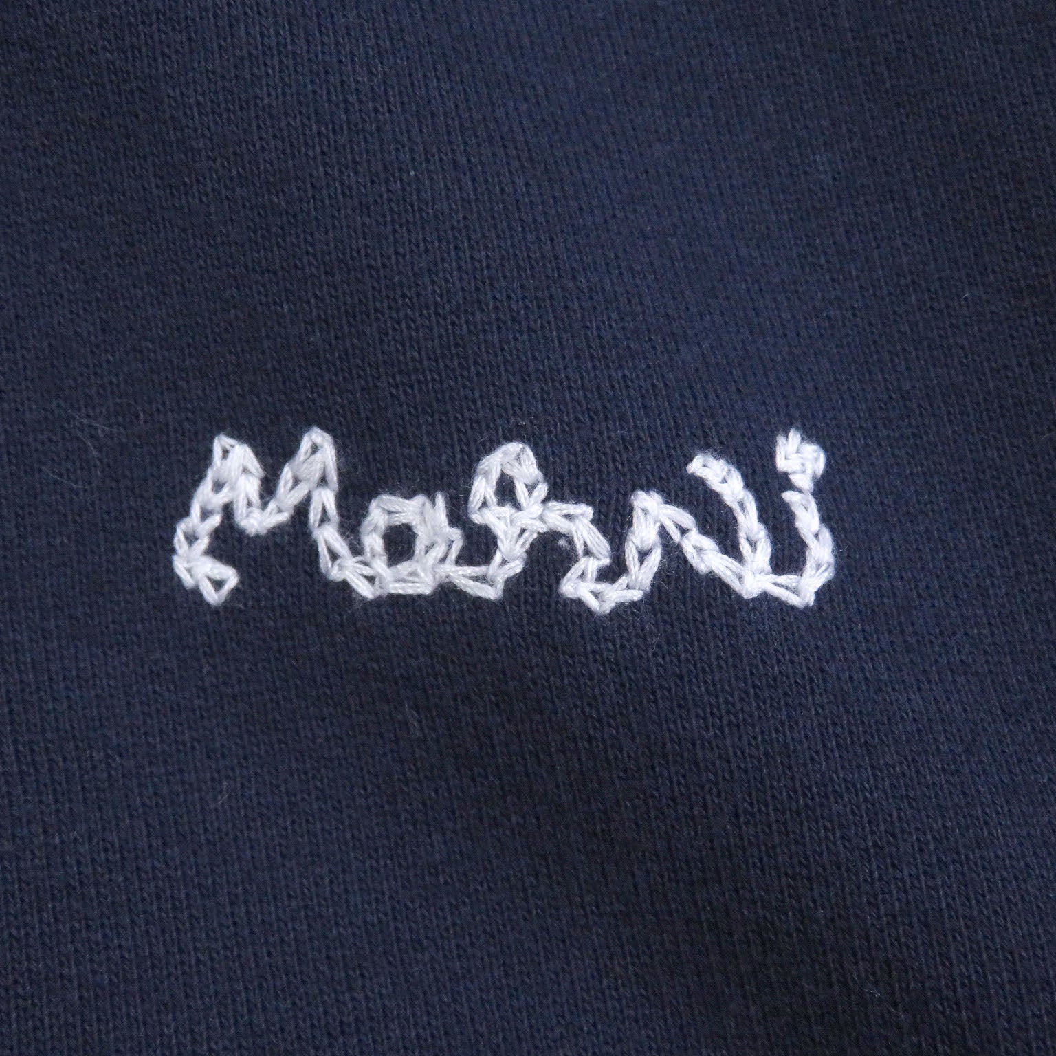 マルニ ロゴ刺繍コットンフェイクファーフーデッドジャケット