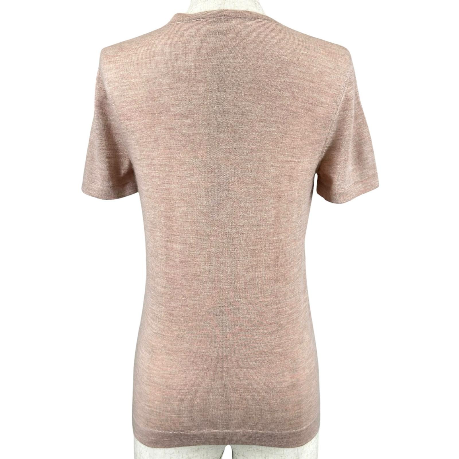 エルメス Hロゴ カシミヤ半袖ニット38