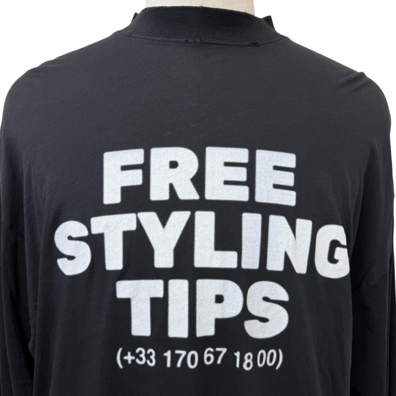 バレンシアガ コットン 長袖Tシャツ
