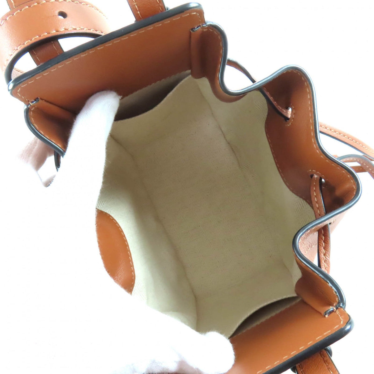 ロエベ ハンモックドローストリングミニ レザー2wayショルダーバッグ