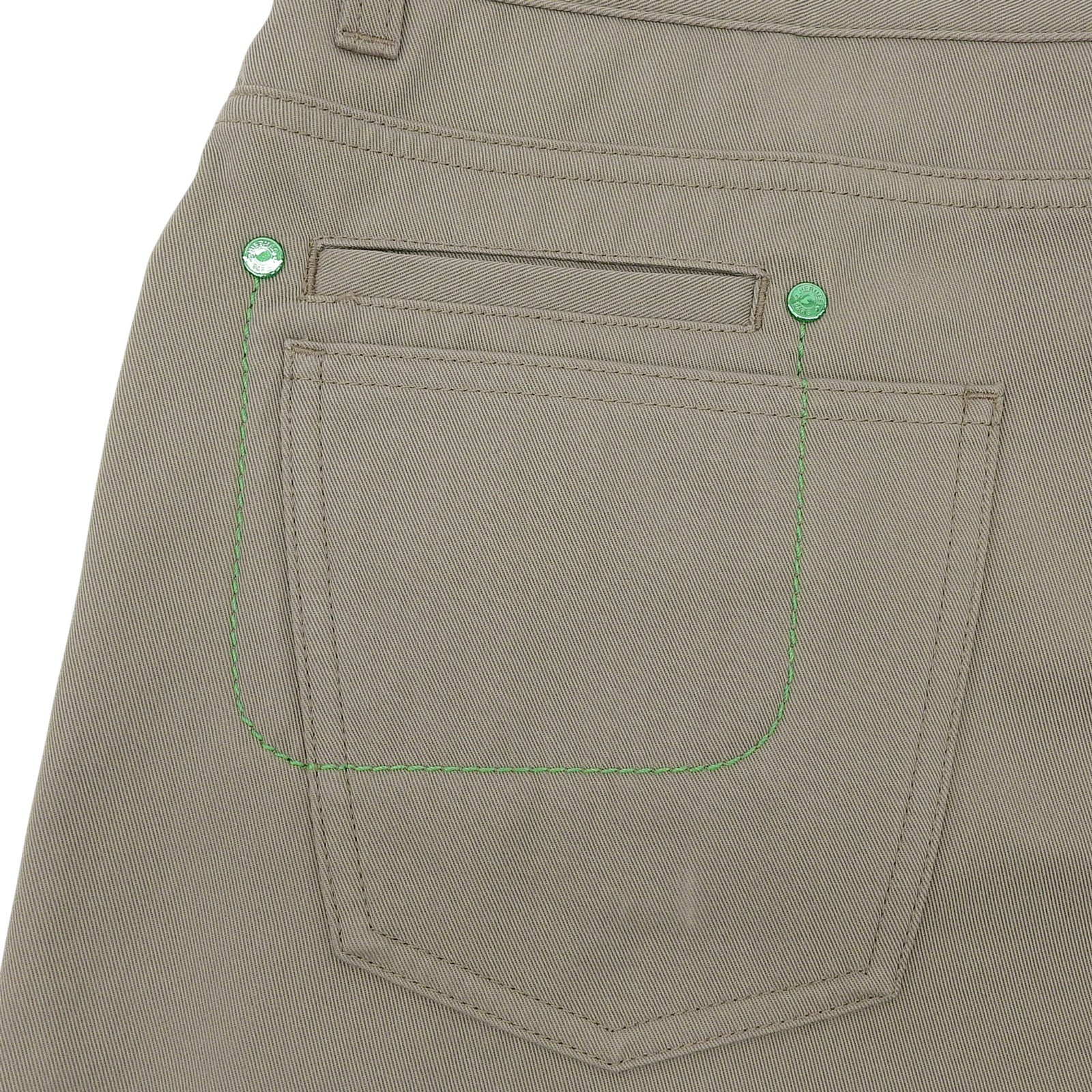 エルメス レザーパッチ コットンパンツ