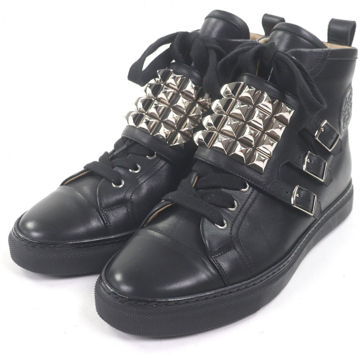 エルメス Lenox Collier de Sian レザースニーカー