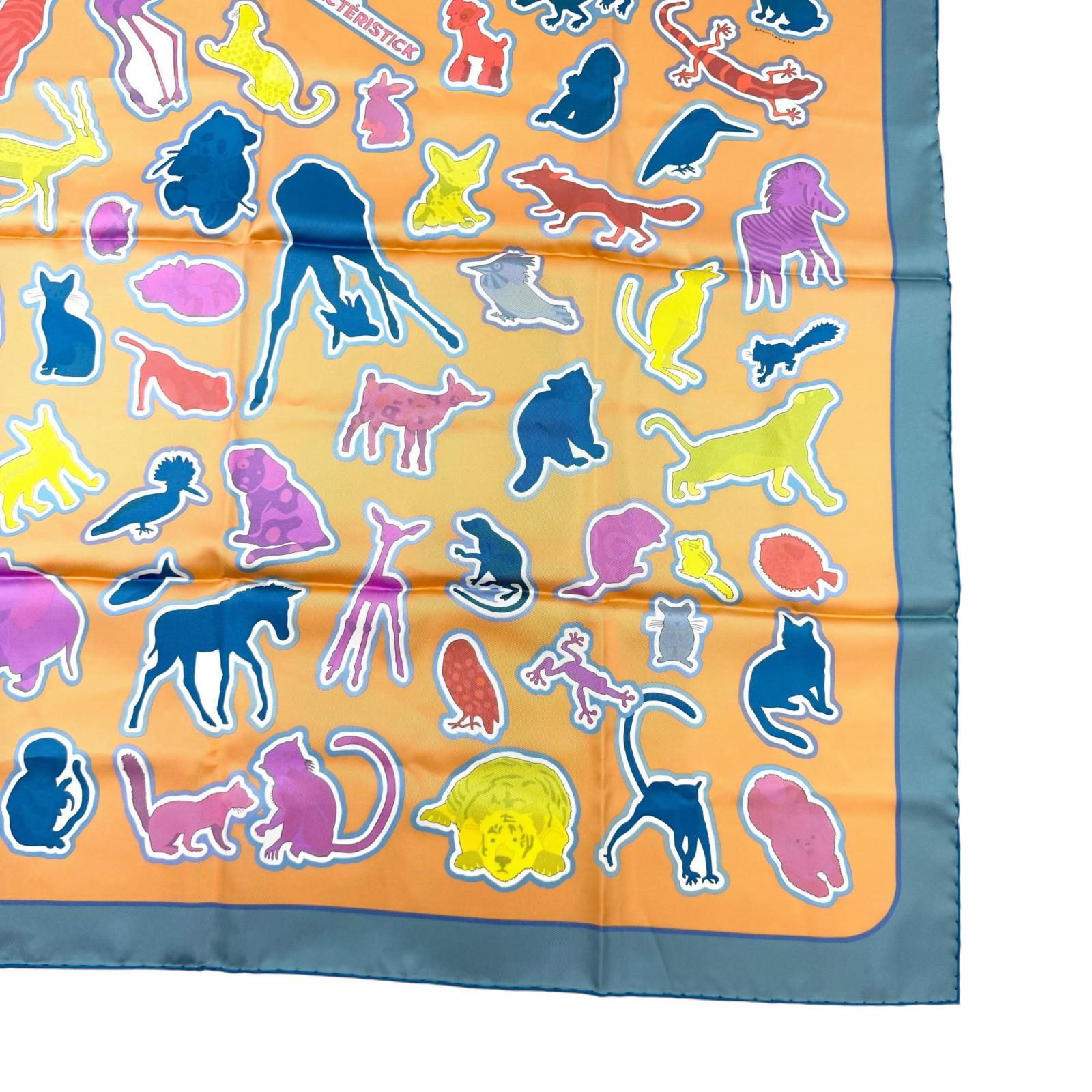 エルメス CARACTERISTICK Detail シルクスカーフ