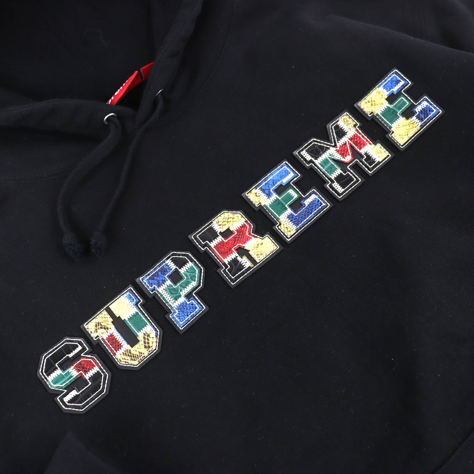 シュプリーム Collegiate Patchwork Leather パーカ