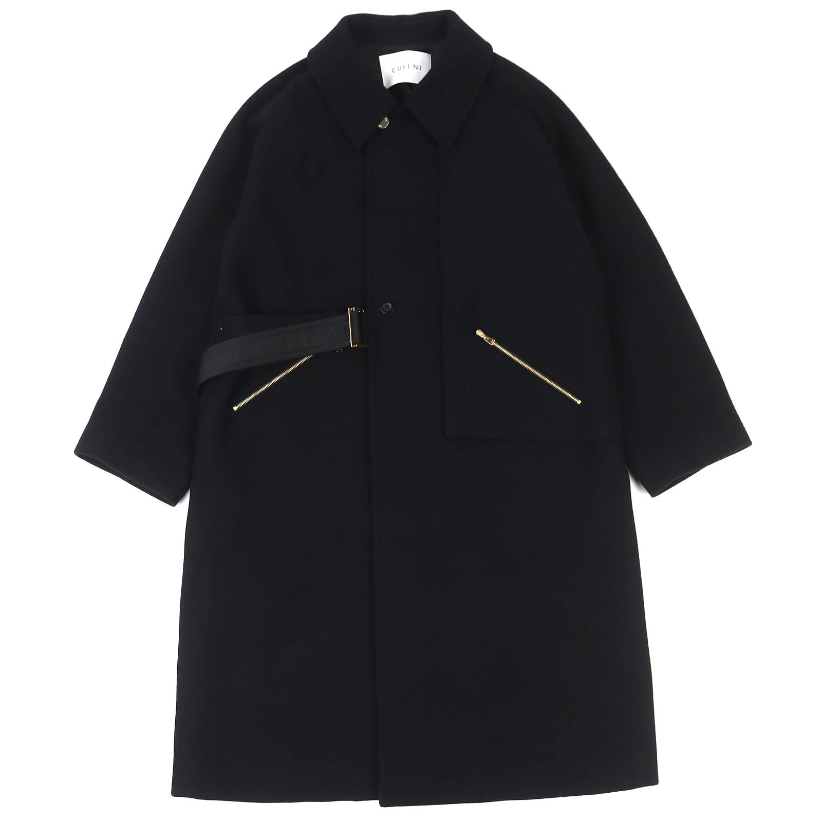 クルニ Soutien Collar Tie Locken ウールコート