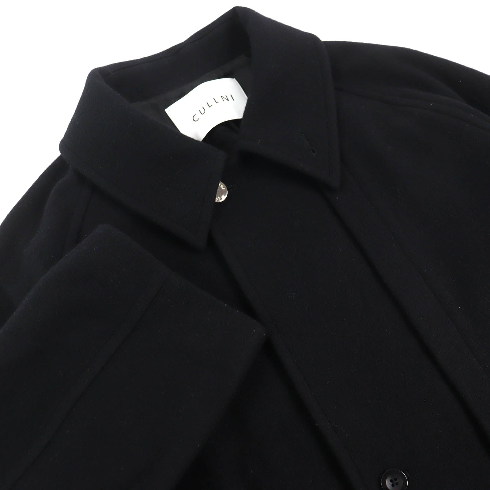 クルニ Soutien Collar Tie Locken ウールコート