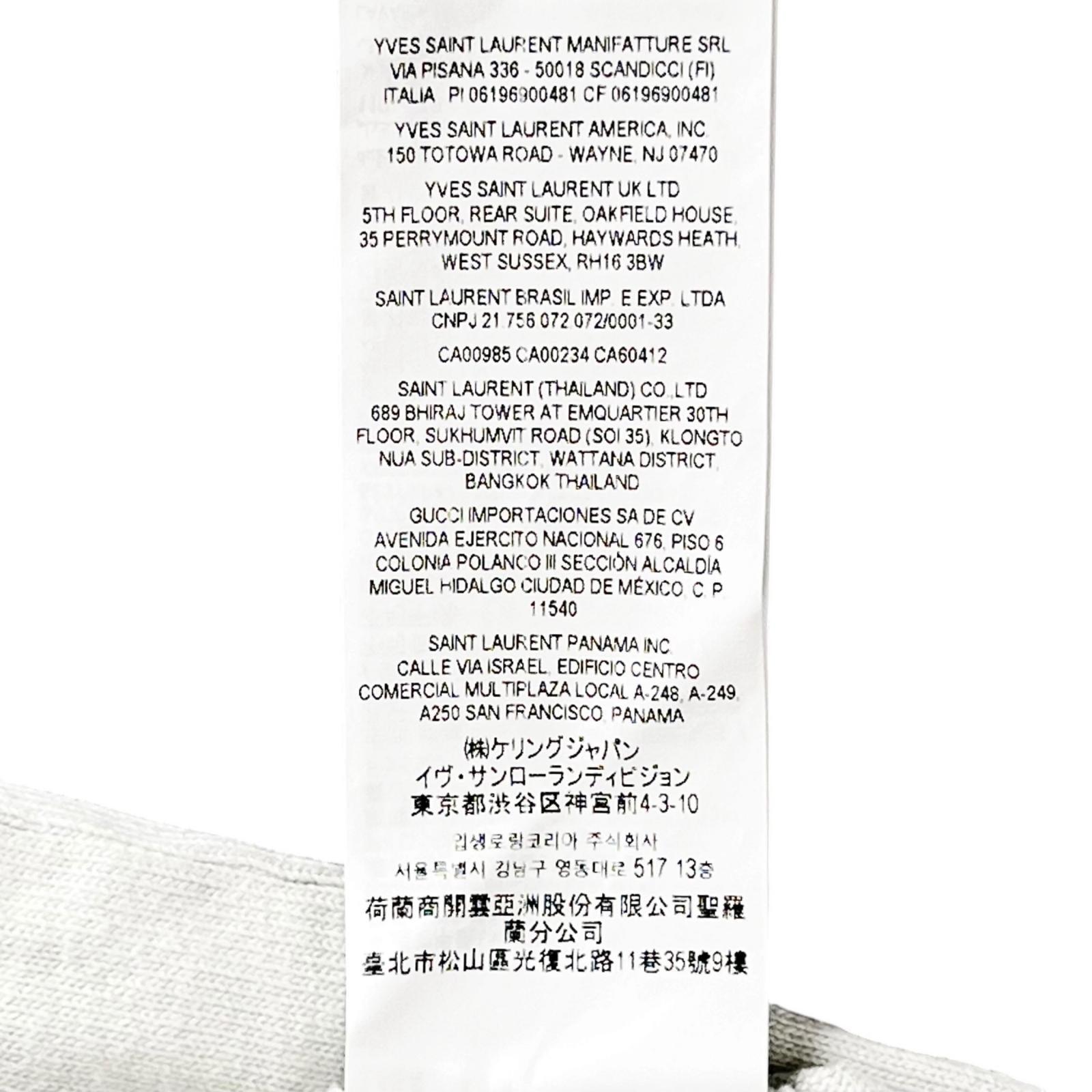サンローランパリ コットン ビスコース 半袖Tシャツ