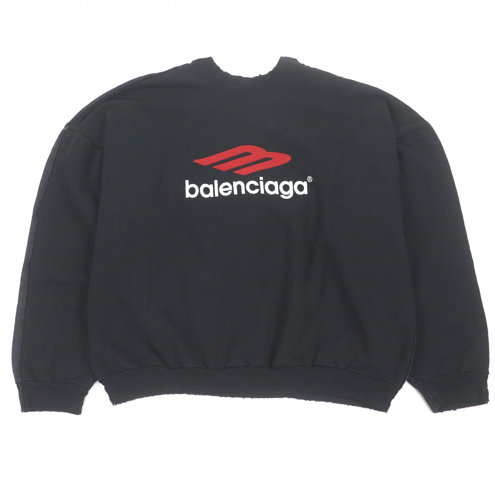 バレンシアガ Sweat Double Front Crew コットン スウェットシャツ
