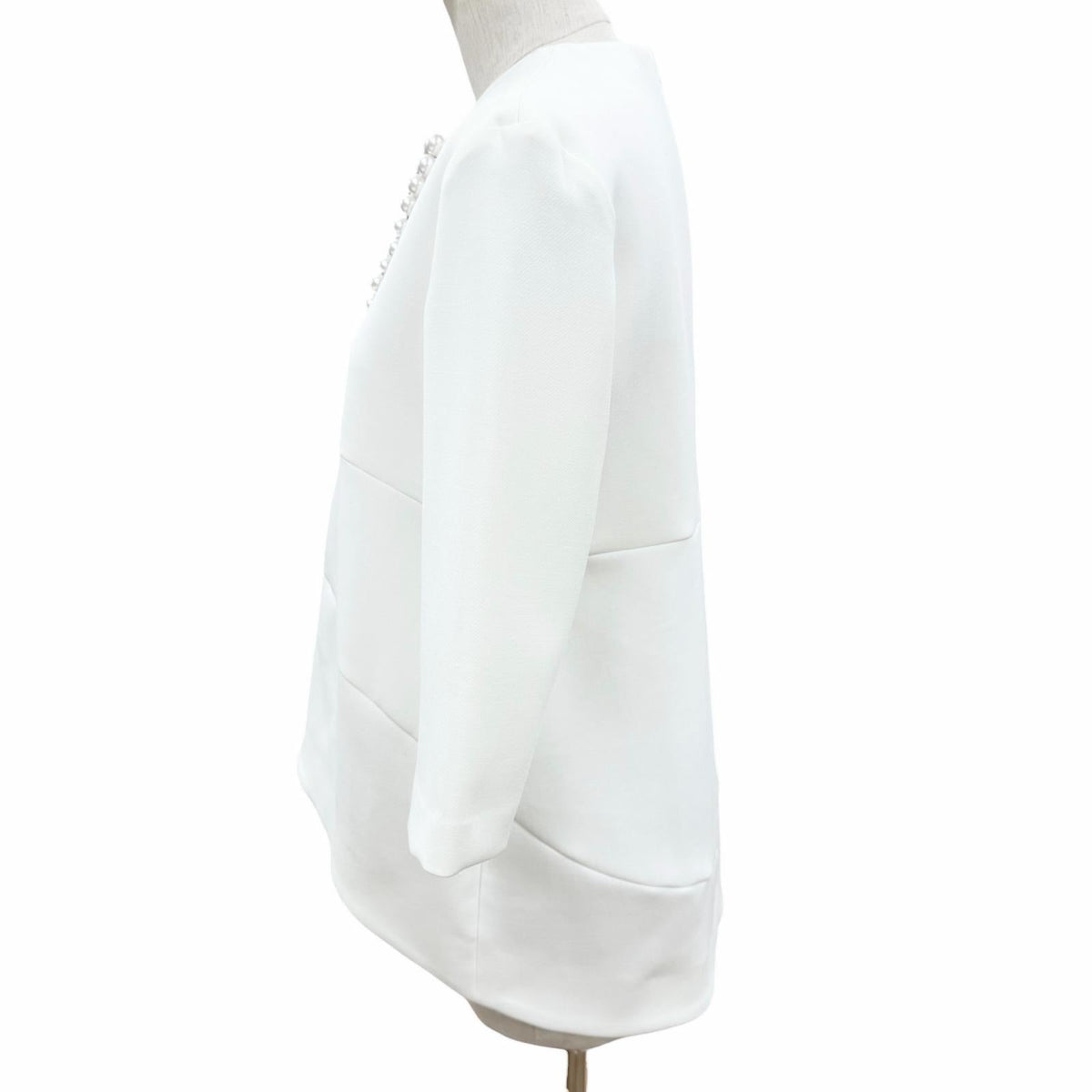 ヨーコチャン Faux Pearl Skipper七分袖トップス