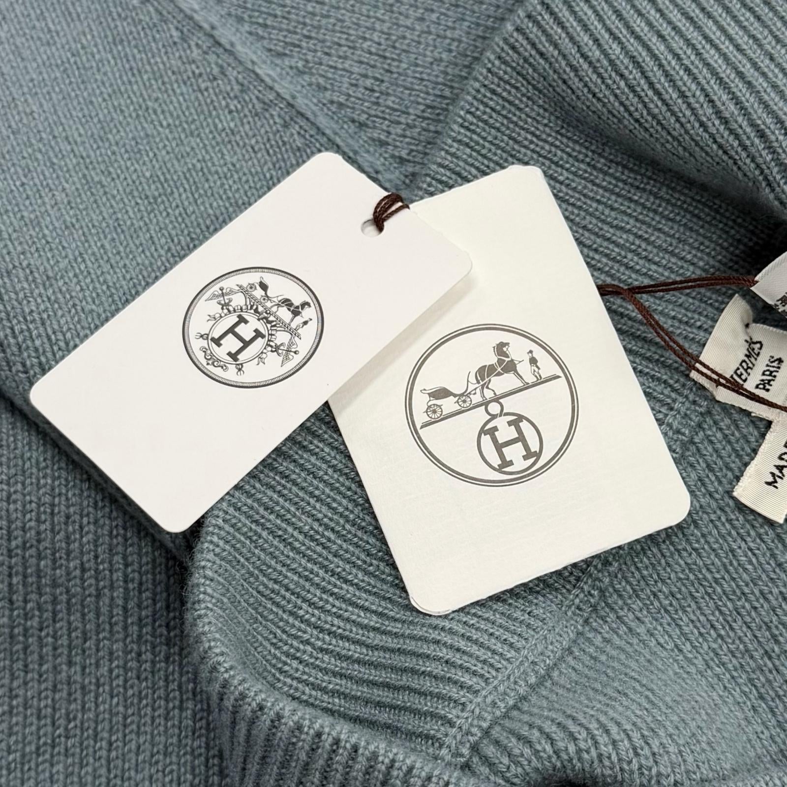エルメス Serie Metal-trimmed trapezoid knit cashmere スカート38