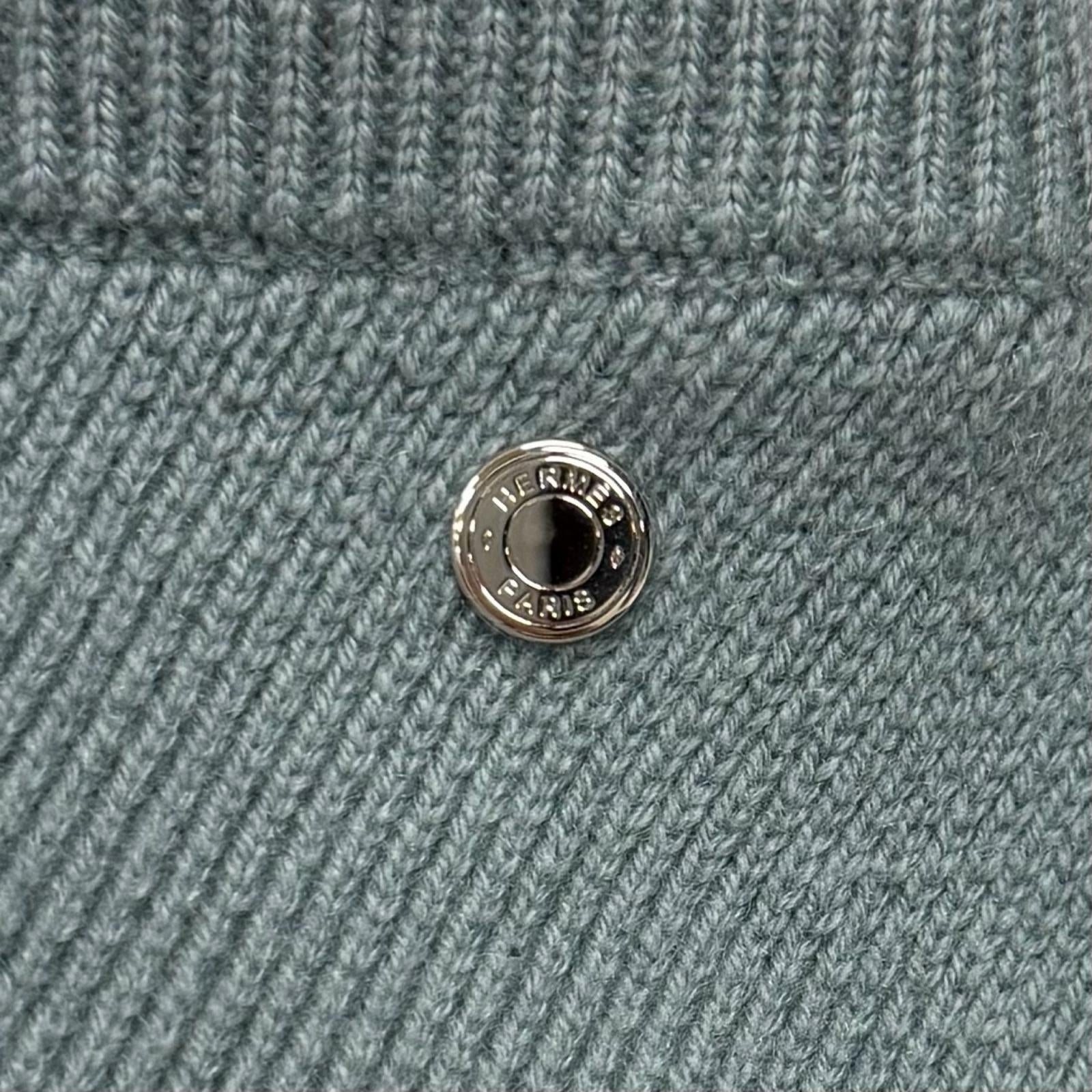 エルメス Serie Metal-trimmed trapezoid knit cashmere スカート38