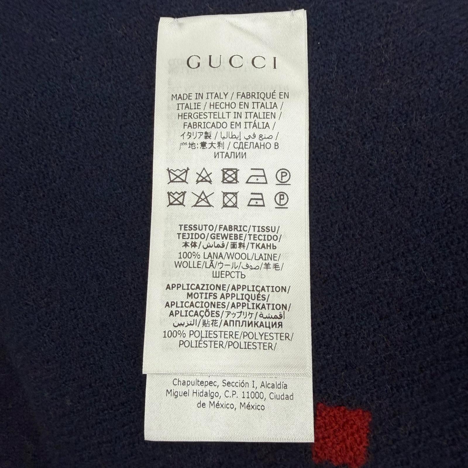 グッチ GGチェック ウールブランケット