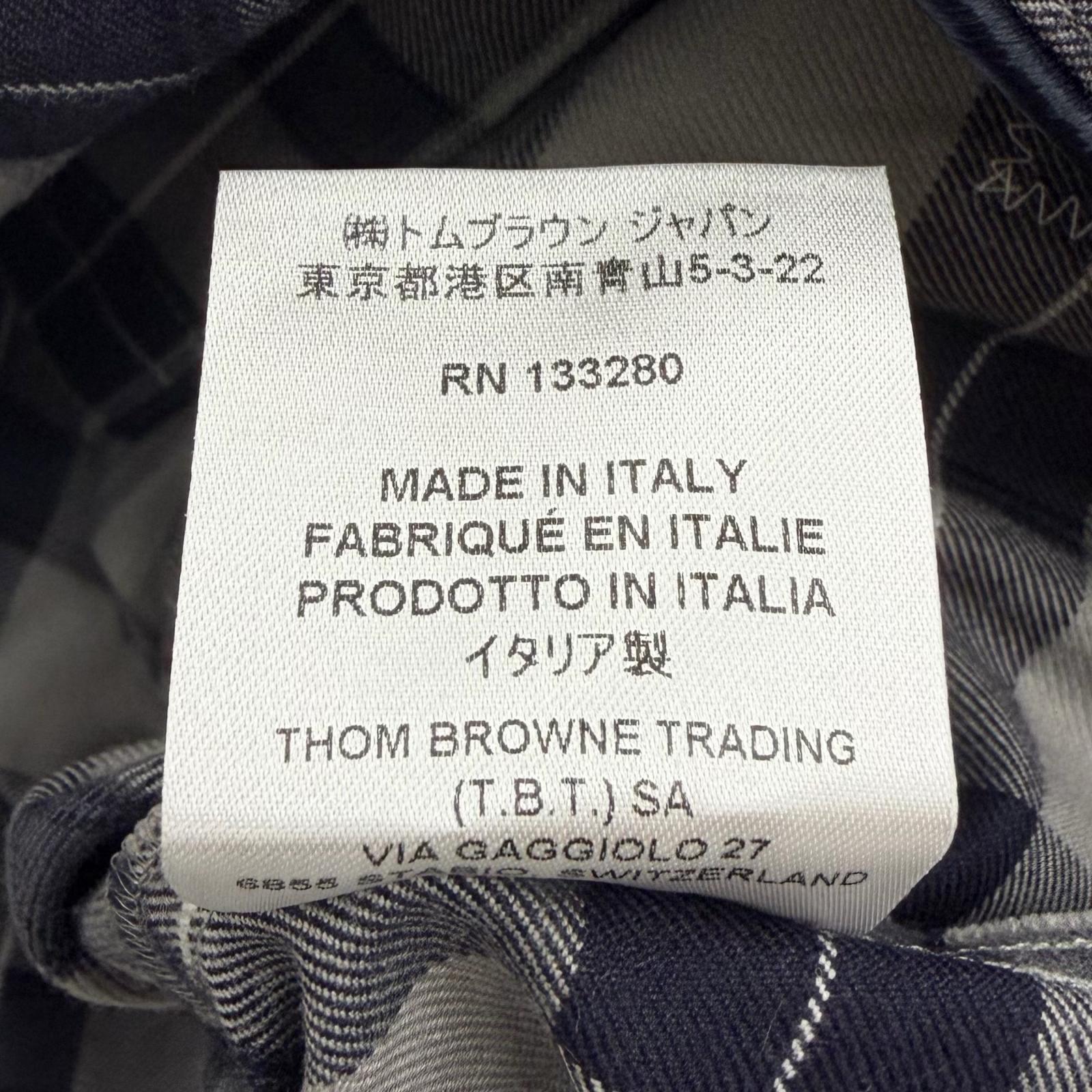トムブラウン コットン長袖パジャマシャツ