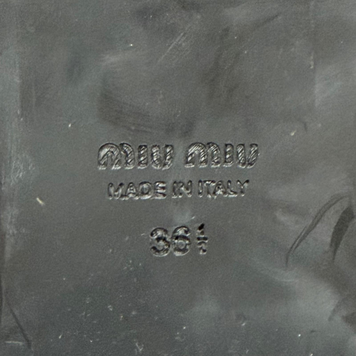 ミュウミュウ レザーライダーブーツ