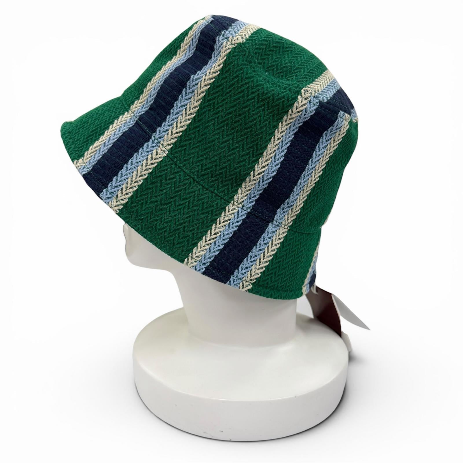 グッチ ロゴ刺繍ヘリンボーンバケットハット