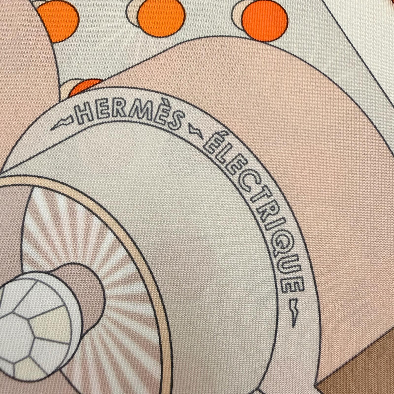 エルメス ELECTRIQUE シルクスカーフ
