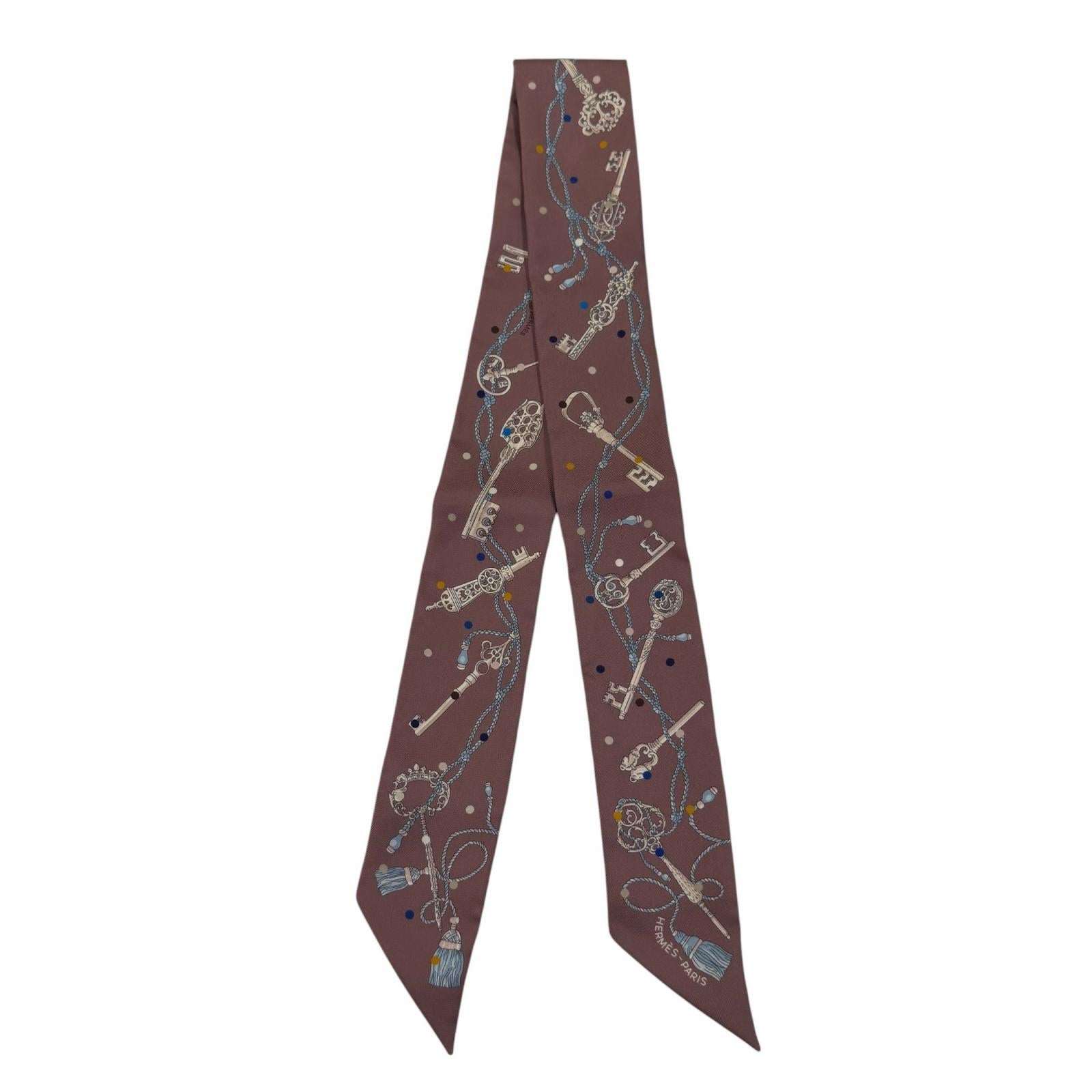 エルメス Les Cles a Pois シルクスカーフ