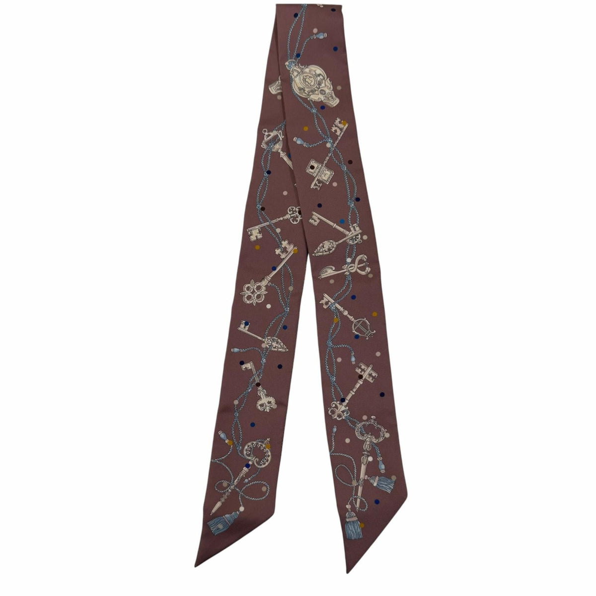 エルメス Les Cles a Pois シルクスカーフ