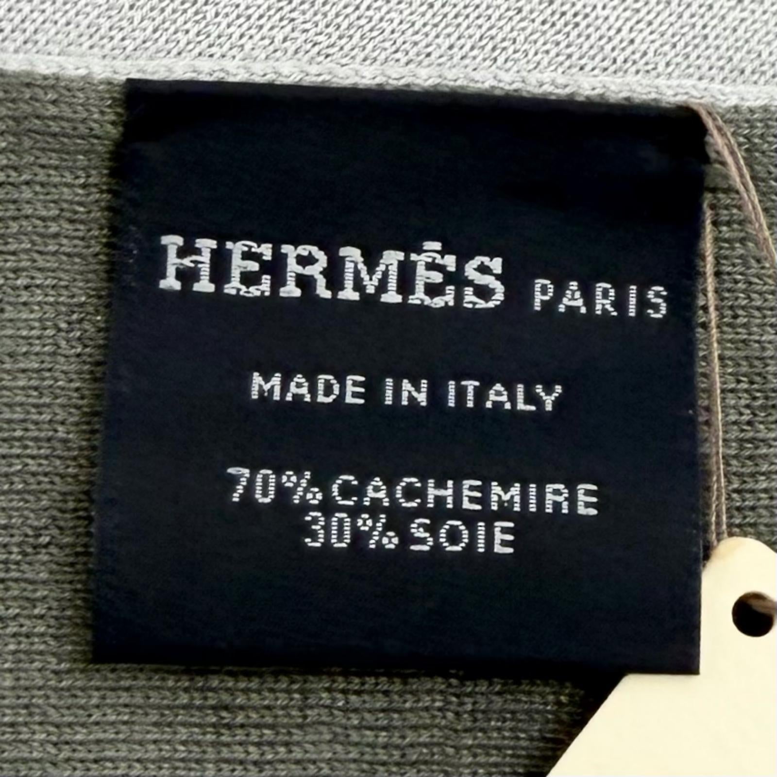 エルメス アレルトゥールH カシミア シルク スカーフ