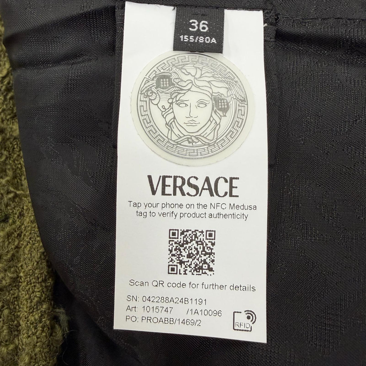 ヴェルサーチェ Heritage Medusa ツイードダブルブレストコート