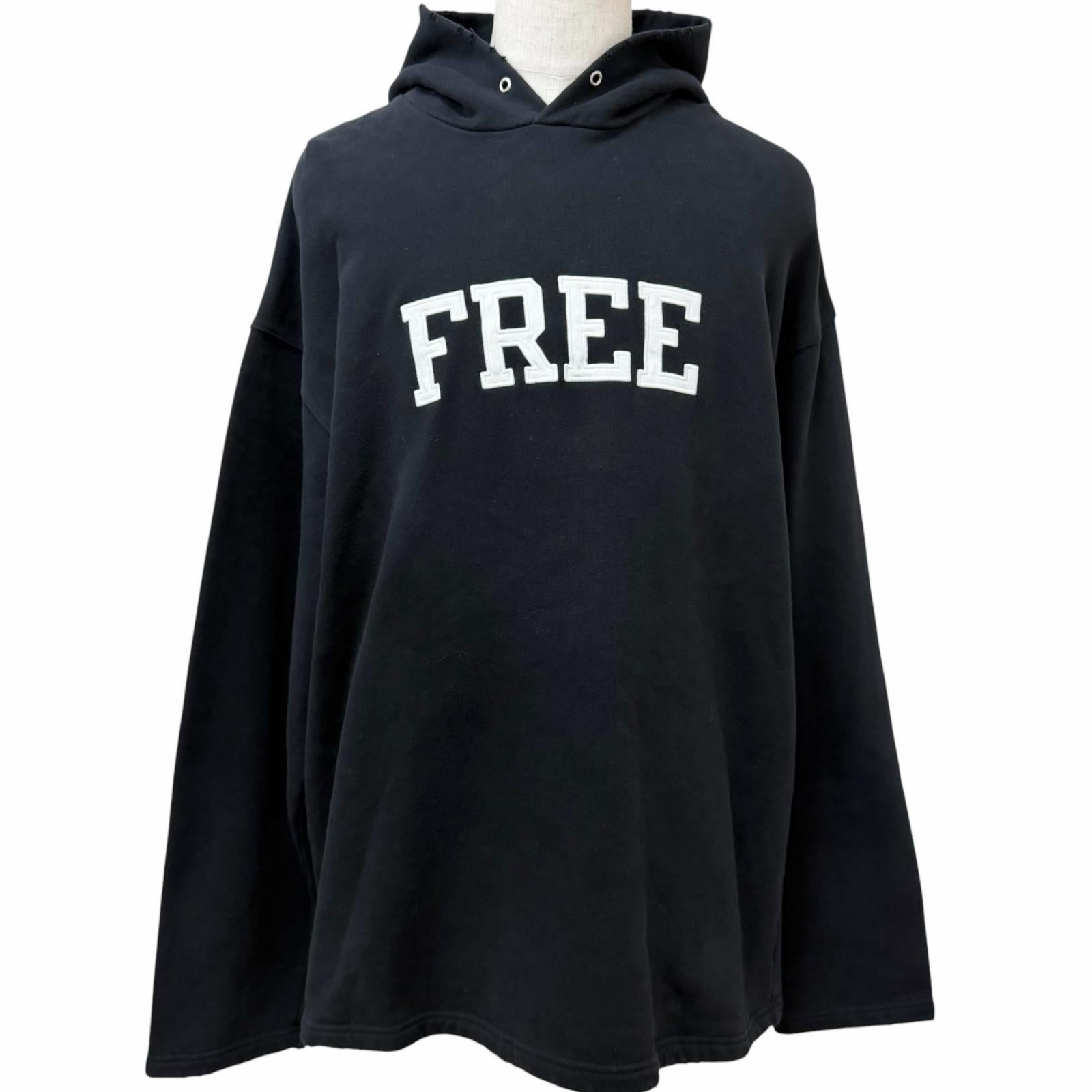 バレンシアガ FREE DISTRESSED NO RIB パーカー