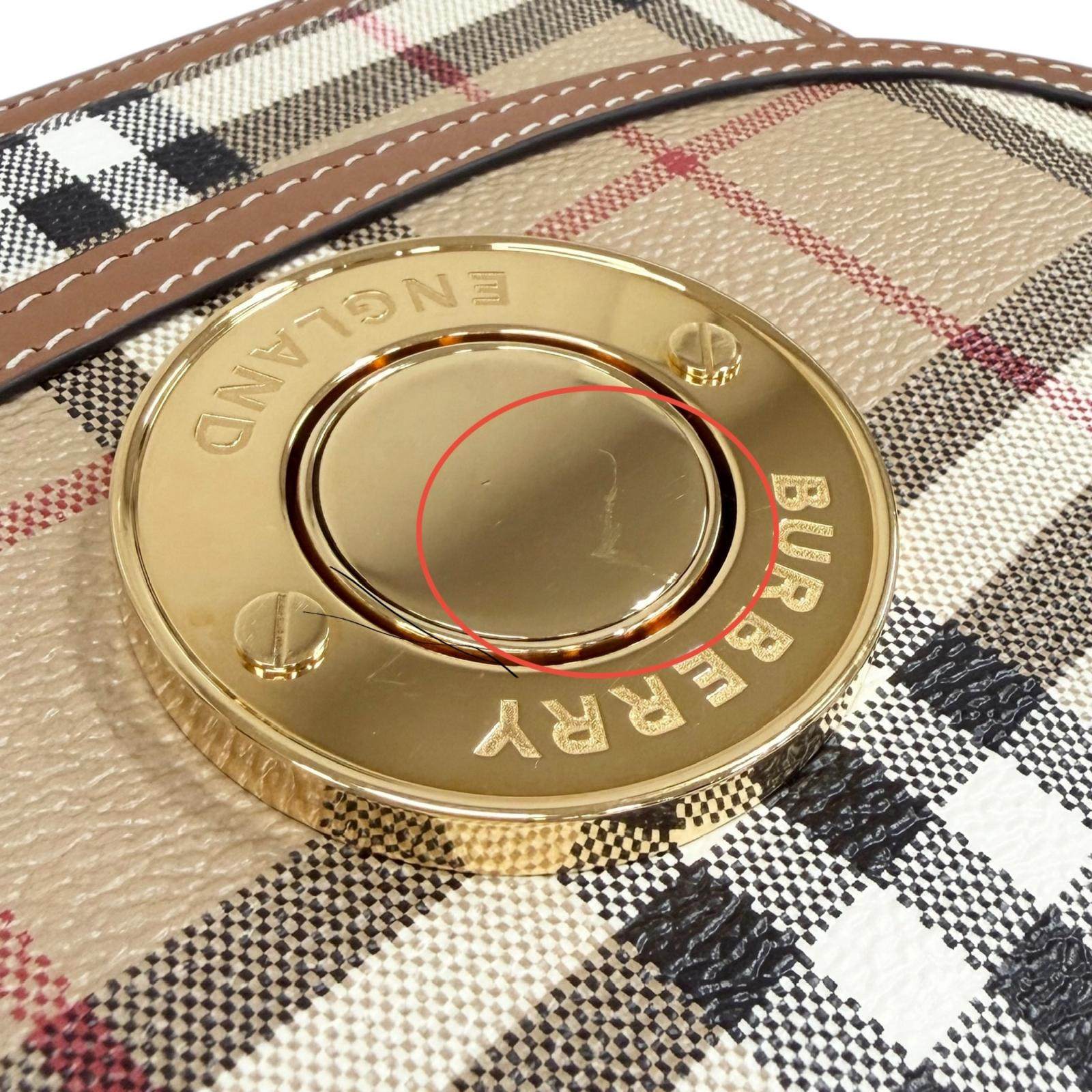 バーバリー エリザベス チェックレザーショルダーバッグ