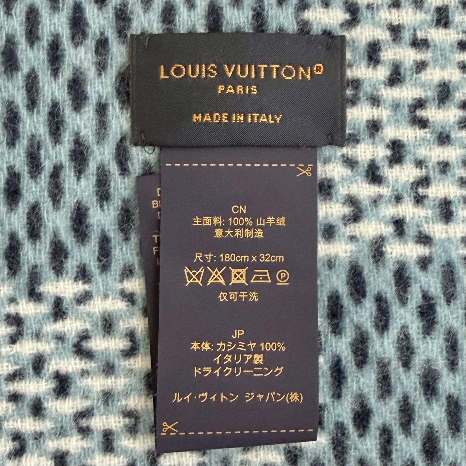 ルイヴィトン モノグラム チェック カシミヤマフラー