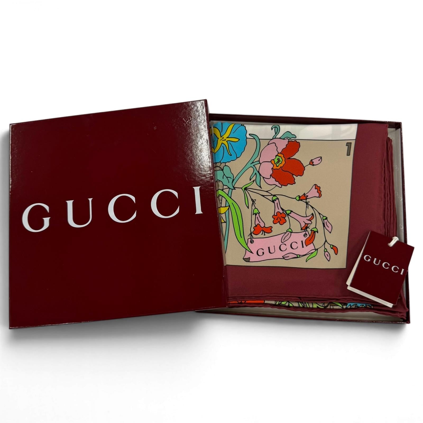 グッチ Gucci Besties シルクツイルスカーフ