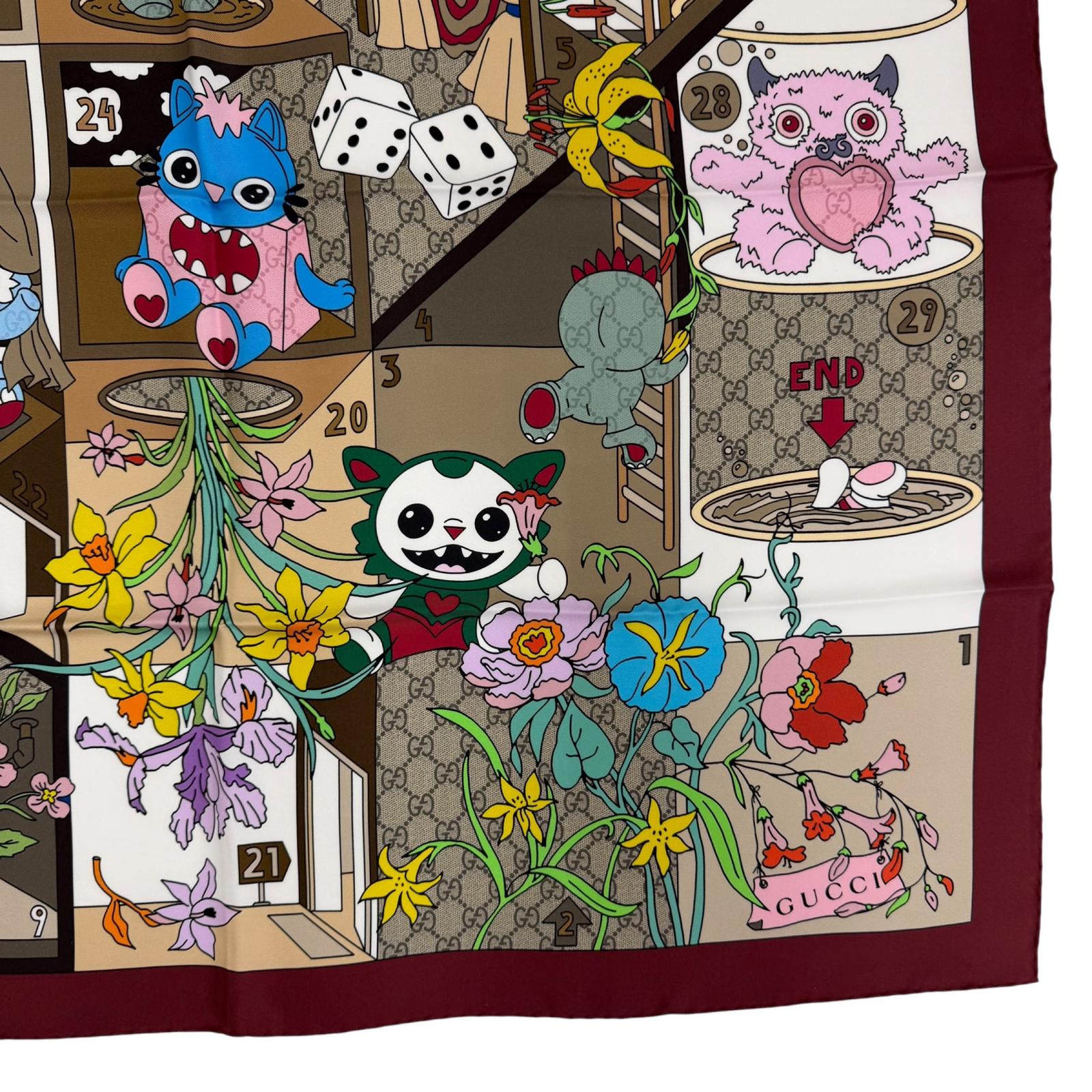 グッチ Gucci Besties シルクツイルスカーフ